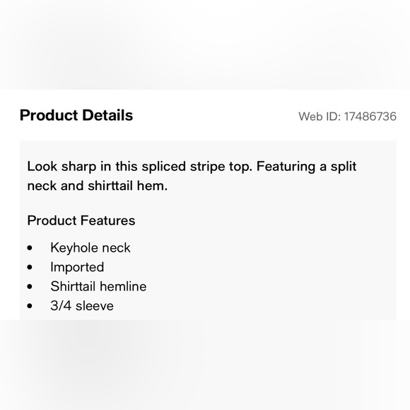 Alfred Dunner Women’s Plus Size A Fresh Start Striped 3/4 Sleeve Top Sz 2X - Picture 10 of 10